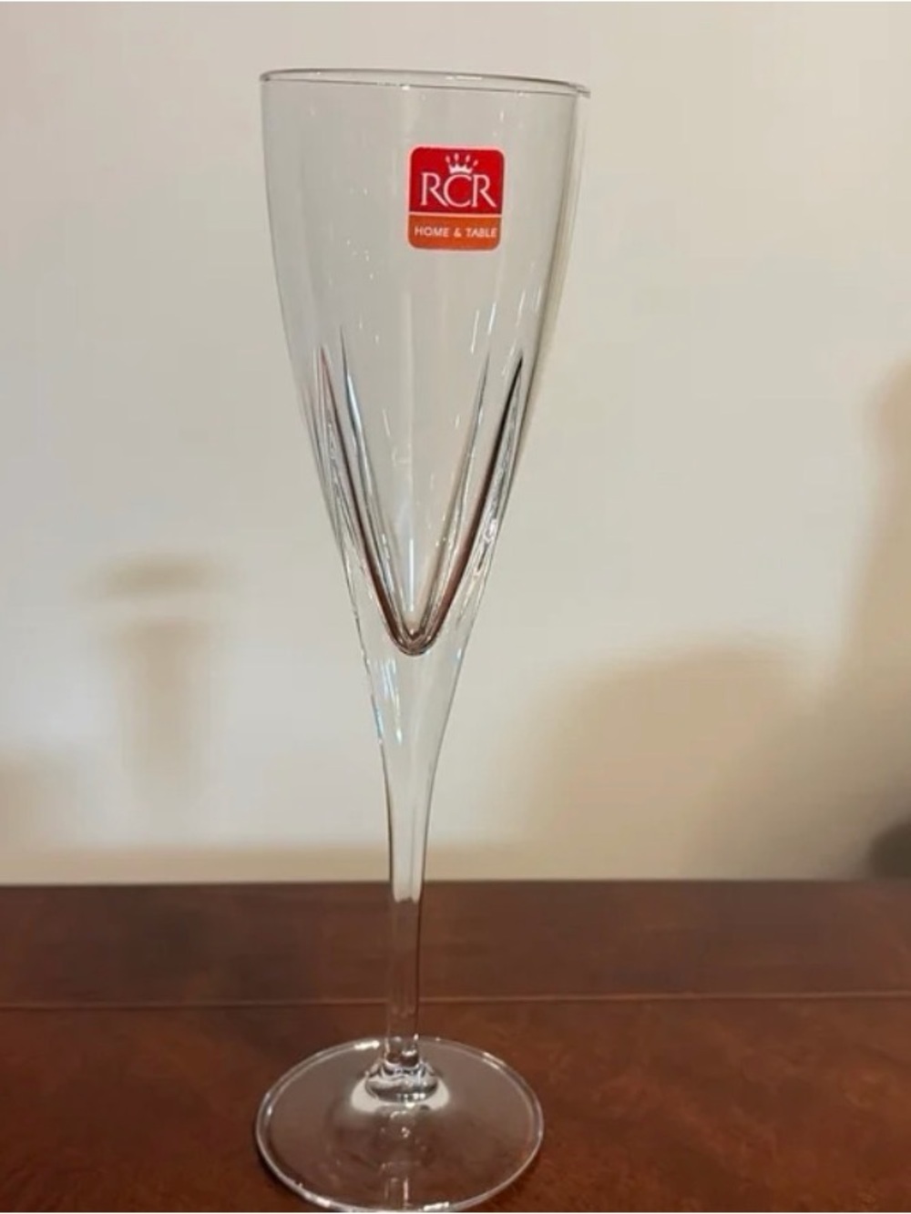 RCR Crystal Champagne Flute Glasses Set Of 6